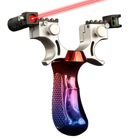 High Precision Hunting Catapult Laser Aiming Slingshot with Flat Rubber Band Outdoor Competition Sling Shot ► Photo 1/6