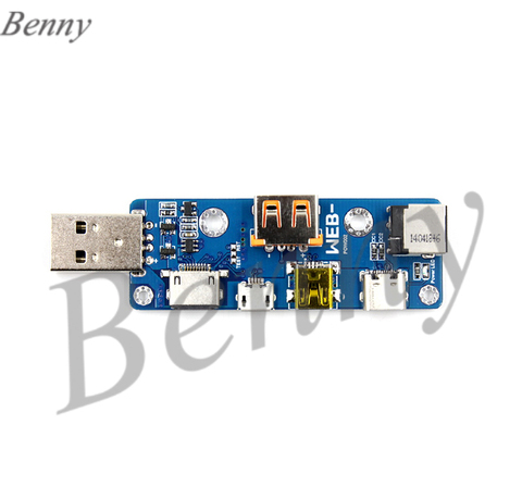 More than WEB-POW002 Multi-function USB Adapter Plate MicroUSB TYPE-C DC PD ► Photo 1/3