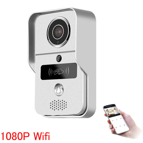 1080P  Wireless Video Recording Video Door Phone RFID Keyfobs Wifi IP Door Bell POE Camera add 16GB SD For ONVIF Connect NVR ► Photo 1/6
