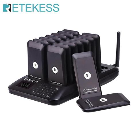 Retekess TD157 Restaurant Pager Calling System With 16 Pager Receivers For Clinic Food Truck Waiter Pagers Customer Service ► Photo 1/6