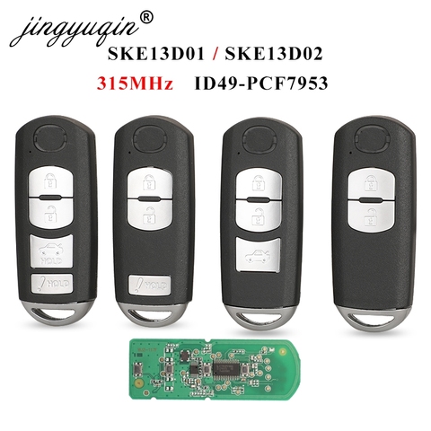jingyuqin 315MHz ID49 Chip SKE13D-01 SKE13D02 2/3/4BTN Smart Remote Key Fob for Mazda 3 6 MX-5 Miata 2013-2022 Mitsubishi System ► Photo 1/6