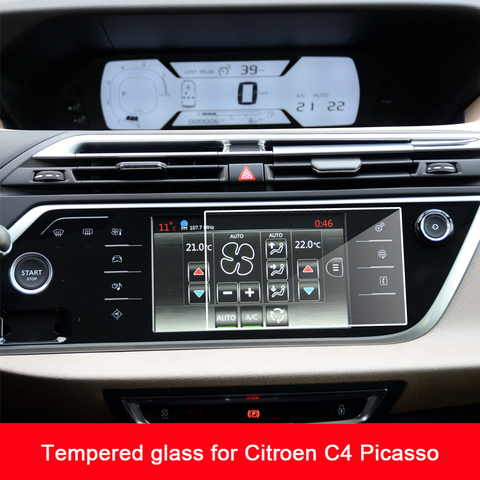 Tempered Glass Film For Citroen C4 Picasso Car GPS Navigation HD Clear Media Touch Screen Protector 2014-2017 year ► Photo 1/2