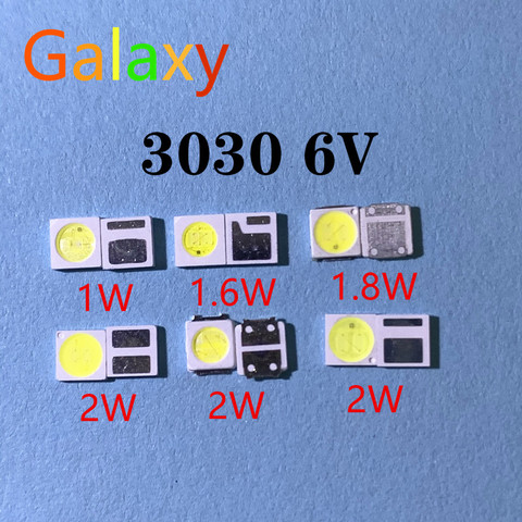 100pcs 3030 Backlight High Power LED DOUBLE CHIPS 1w 1.5W 2w 3V-3.6V 6v lextar JUFEI AOT Cool white PT30A66 TV ► Photo 1/6