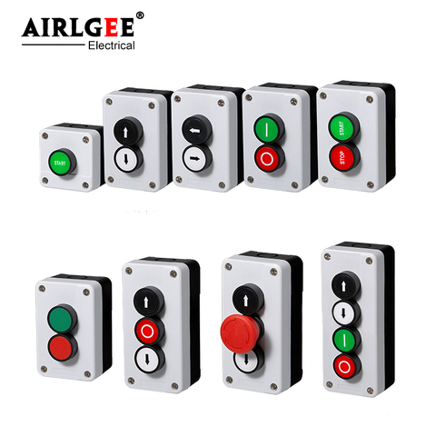 Arrow symbol indicates start and stop self-reset Momentary Waterproof button box switch emergency stop industrial control box ► Photo 1/1