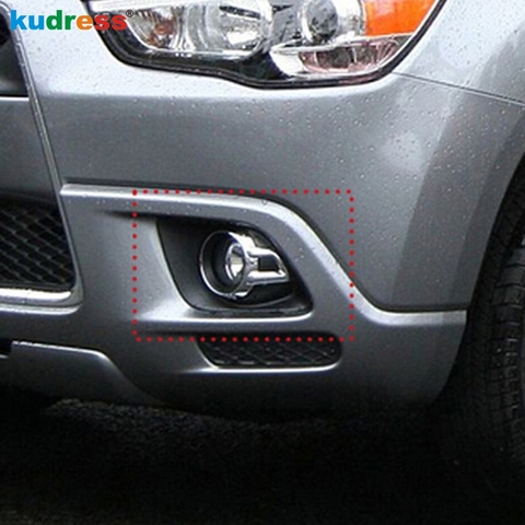For Mitsubishi ASX 2010 2011 2012 Chrome Front Foglight Lamp Fog Light Eyelid Frame Cover Trims Auto Parts Moulding Accessories ► Photo 1/6
