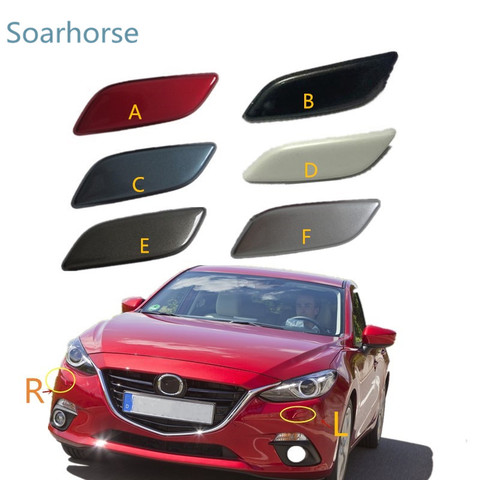 Soarhorse For Mazda 3 M3 Axela 2014 2015 2016 Front Headlamp Headlight Washer Spray Nozzle Cover Cap ► Photo 1/1