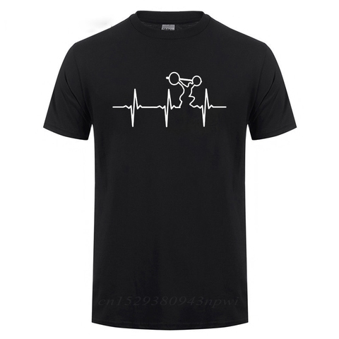 Heratbeat Of Weightlifter T Shirt Funny Birthday Gift For Men Dad Father Husband Gymer Fitness Bodybuilding Crossfit T-Shirt Top ► Photo 1/6