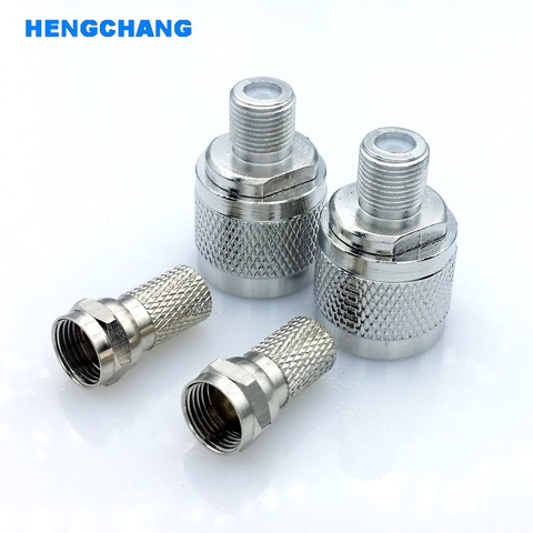 75-5 F type connector + L16 N type to F type connector coax plug F type connector 2set/lot ► Photo 1/6