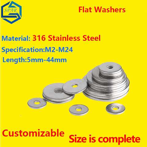 Flat Washers Plain Washer Flat Washers Ring Plain Washer Gaskets Washers Gaskets Black Customizable GB 316 Stainless Steel ► Photo 1/1
