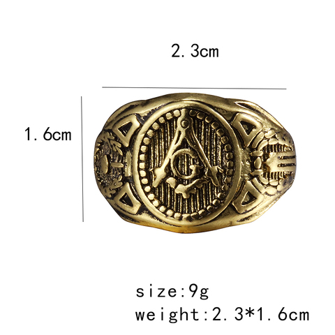 Fashion Jewelry Vintage Charm Mason Freemason Masonic Rings For Men Women Christmas gift ► Photo 1/6