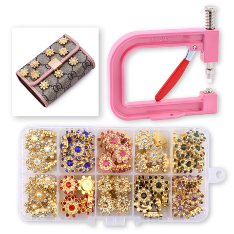 Torus Hand Pearl Setting Machine Plastic Beads Rivet Fixing Machine with Beads Screw Heads for DIY Bags/Clothes/Skirts/Hats ► Photo 1/6