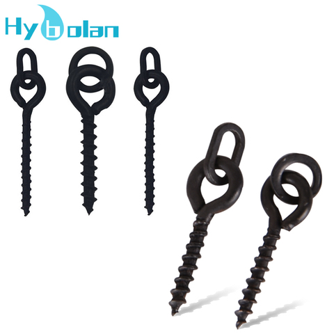 20/30PCS Boilie Screw Peg With Ring Swivel Bait Holder Black Screw Carp Chod ronnie Rigs Rings Pop Up Carp Fishing Accessories ► Photo 1/6