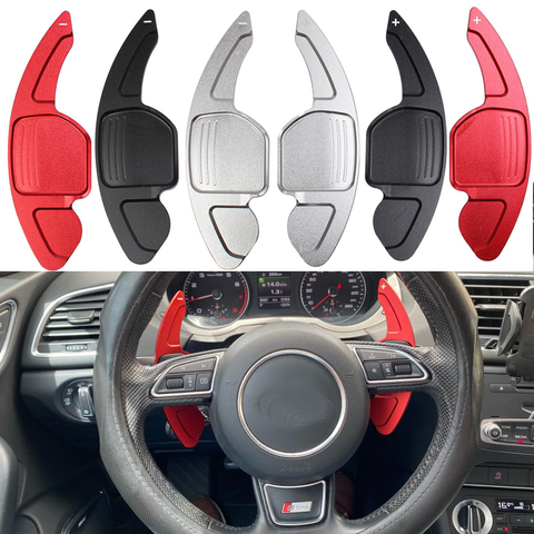For Audi A3 A4 A4L A5 A6 A7 A8 Q3 Q5 Q7 TT S3 R8  Aluminum Car Sports Steering Wheel Shift Paddle Extension Interior Accessory ► Photo 1/6