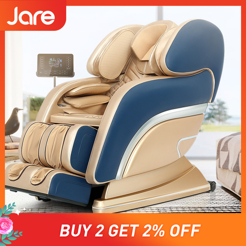 Jare S7 Wholesale 4D OEM ODM Factory Price Hot Sales Luxury Leather SL-Track Zero Gravity Electric Full Body Massage Chair ► Photo 1/6