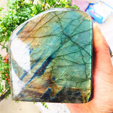 500-1.6kg Natural Crystal Moonstone Raw Gemstone Ornament Polished Quartz Labradorite Handicraft Decorating Stone Healing ► Photo 1/6