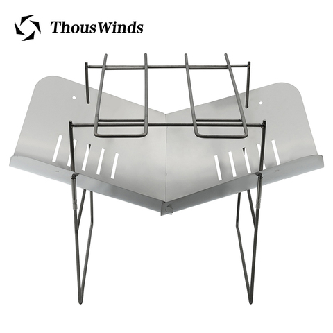 Thous Winds Ultralight outdoor wood stove removable BBQ stove multifunctional folding titanium alloy heating stove ► Photo 1/6