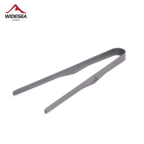 Widesea Camping Titanium Tea Cup Clip Outdoor Ultralight Steak Lid Barbecue Antiscalding Tea Tweezer Tableware Toast Tongs ► Photo 1/1