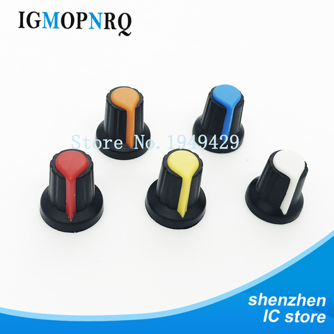 30PCS/LOT WH148 knob 15X17mm plastic knob AG2 type potentiometer power amplifier knob 5 color ► Photo 1/2