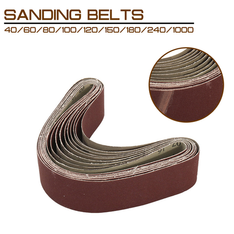 10pcs 30mm x 540mm 60 to 1000 Grit Sanding Belts For Angle Grinder Belt Sander Attachment ► Photo 1/6