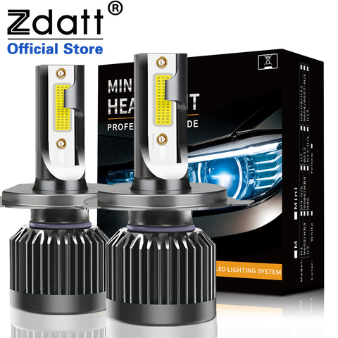 Zdatt H7 Led Canbus H4 LED H1 H11 9005 9006 Super Mini Headlights for Cars Auto Bulbs 8000LM 60W 12V Led Foglights Automobiles ► Photo 1/6