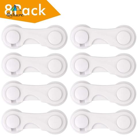 Qshare 8pcs/lot Child Baby Safety Lock Cupboard Cabinet Door Drawer Safety Locks Children Security Protector Baby Care ► Photo 1/6