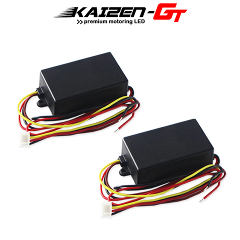 (2) Universal 3-Step Sequential Dynamic Chase Flash Module Boxes For Car Front or Rear Turn Signal Lights Retrofit Use 12V 21W ► Photo 1/6