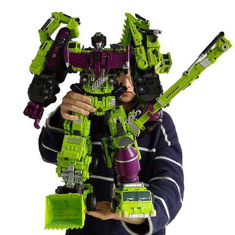 NBK 3349 Transformation Toy Devastator 6in1 Combiner Robot Action Movie Figures Model ABS 42cm Oversize Deformation Car ► Photo 1/1