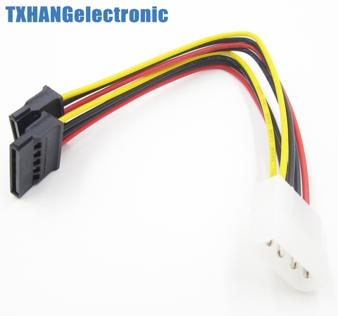 10PCS 4 Pin IDE Molex to 2 Serial ATA SATA Hard Drive Power Adapter Cable wire diy electronics ► Photo 1/1