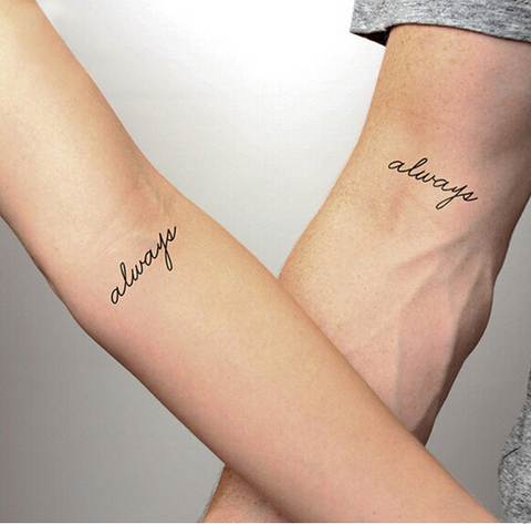 Temporary Tattoo Sticker Hot Sale DIY Always Fashion Body Art Waterproof Love Friendship ► Photo 1/3