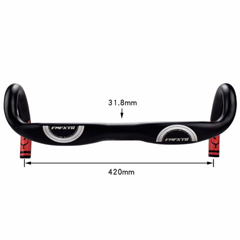 Ultralight Aluminum Alloy Road Bike Handlebar Racing Reduce Resistance bent bar strengthen Drop Bar bicycle parts 31.8mm* 420mm ► Photo 1/6