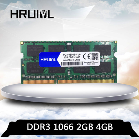 HRUIYL PC3-8500S DDR3 4GB 2GB 1066 Mhz 1066MHZ PC3 8500 DDR3 2G 4G SO-DIMM Memoria Notebook RAM 204 Pin 1.5V Laptop Memory ► Photo 1/4