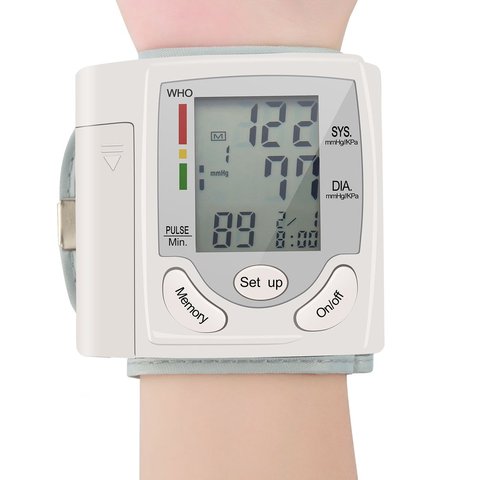 Automatic Digital Wrist Blood Pressure Monitor for Measuring Heart Beat Pulse Rate DIA Tonometer Sphygmomanometer Oximeter ► Photo 1/6