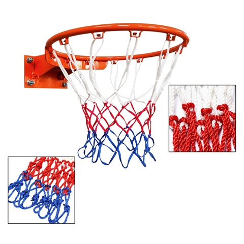 High Quality Durable Standard Size Nylon Thread Sports Basketball Hoop Mesh Net Backboard Rim Ball Pum ► Photo 1/6