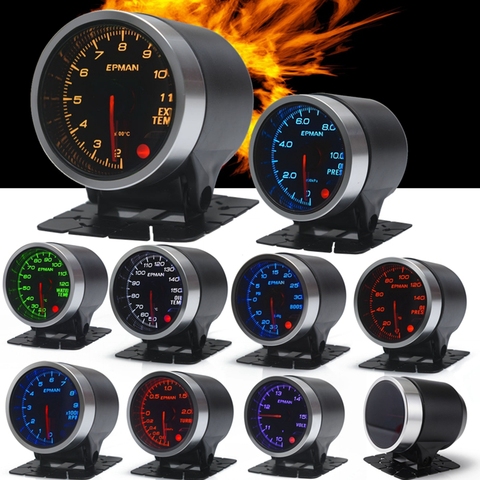 EPMAN Universal Auto 12V 52mm 10Color Racing Car Oil Pressure Water Oil Temp EGT Exhaust Temp Turbo Boost Tachometer Gauge Meter ► Photo 1/6