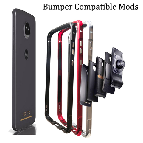 Bumper Case for Motorola moto Z3 Play Z2 Play Z2 force Compatible Moto Mods Aluminum Metal Frame Bumper cover Shockproof ► Photo 1/6