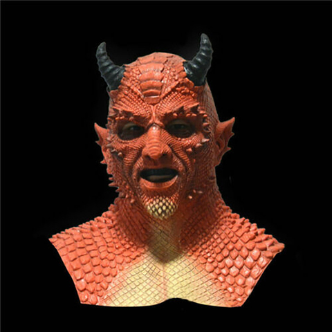 Latex Diablo Mask Game Boss King Of Lies Belial Berry Demon Mask Headgear Halloween Gloves ► Photo 1/6