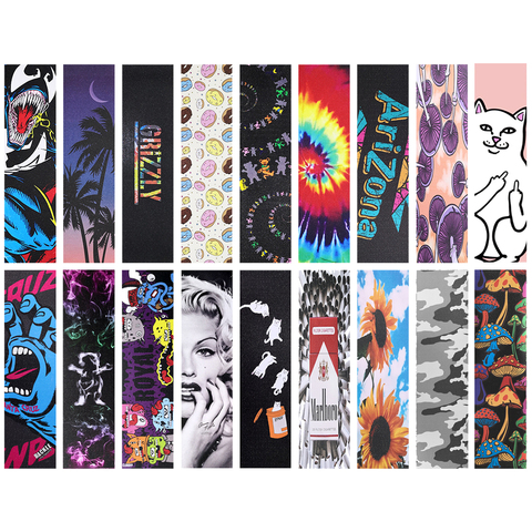 E Win Skateboard Grip Tape  Self Adhesive Longboard Tape 84*23cm Sandpaper Printing Anti Skid Tape  Deck Sticker Accessorie ► Photo 1/6