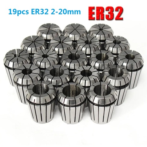 19pcs ER32 2-20mm Spring Collet Collet Chuck Set for CNC Milling Lathe Tool ► Photo 1/6