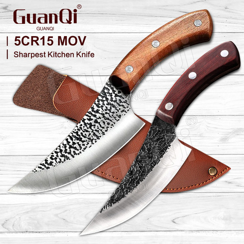 Full Tang Handmade Boning Knifes Handmade Forged Steel Slicing Chef Kitchen Butcher Knife with Cover Meat Cleaver Hunting Knifes ► Photo 1/6