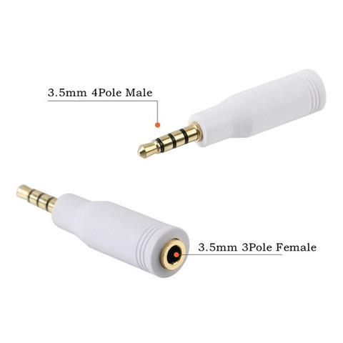 3.5mm  4 pole Male to 3.5mm  3 pole Female Jack Stereo Audio Adapter 3.5 M/F  adapter ► Photo 1/4