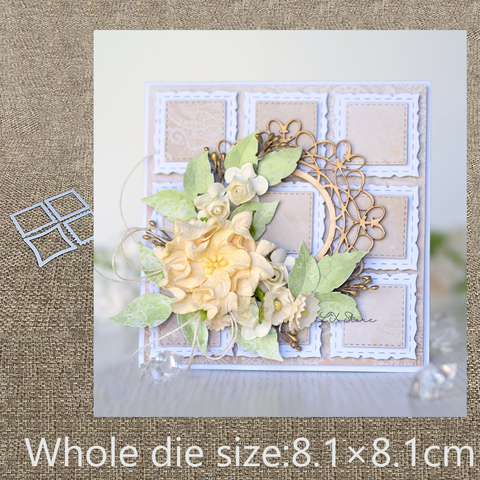 New Design Craft Metal Cutting Die die cuts 4pcs square frames decoration scrapbook Album Paper Card Craft Embossing die cuts ► Photo 1/1