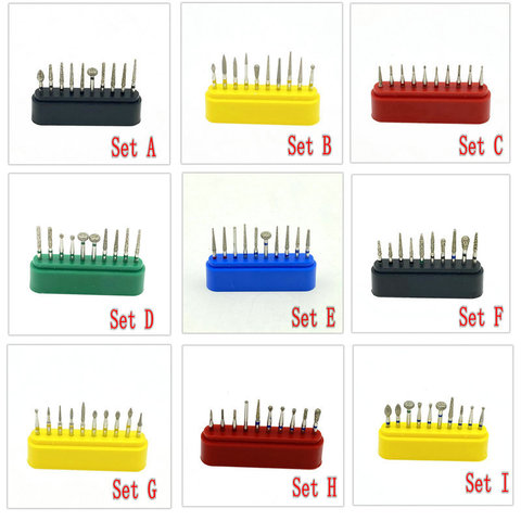 18 Type Choice 10pcs/set Dental Diamond Burs Drill for High Speed Handpiece Dental High Speed Burs Dentist Polish Tool ► Photo 1/6