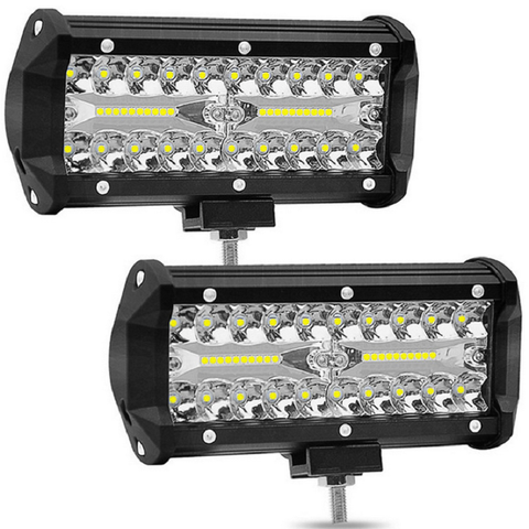 7 Inch 120W Combo Led Light Bars Spot Flood Beam for Work Driving Offroad Boat Car Tractor Truck 4x4 SUV ATV 12V 24V ► Photo 1/5