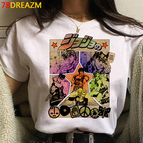 Japanese Anime Jojo Bizarre Adventure T Shirt Men Summer Tops Funny Cartoon T-shirt Streetwear Fashion Unisex Graphic Tees Male ► Photo 1/6