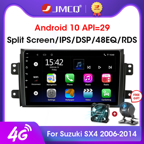 JMCQ Android 10.0 2GB+32GB DSP CarPlay Car Radio Multimidia Video Player Navigation GPS For Suzuki SX4 2006-2014 2 din dvd ► Photo 1/6