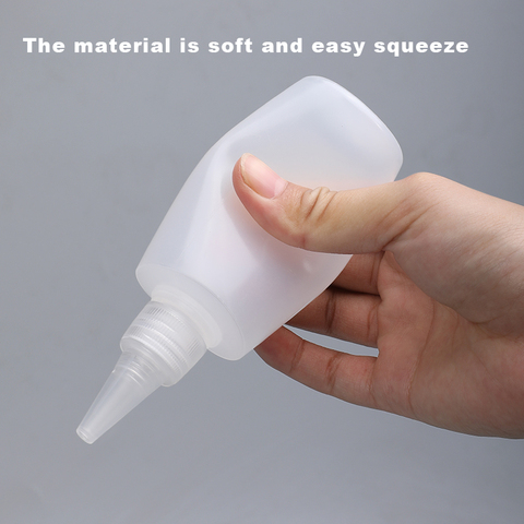 100ML soft Liquid dropper bottle with childproof cap empty glue ink dispenser PE plastic containers 50PCS/lot ► Photo 1/6
