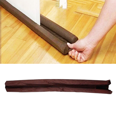 Dust Covers For Home Door Handcrafted Wind Draft Brown Double Door Stopper Excluder Air Insulator Dodger Guard Energy Saving 3 ► Photo 1/5