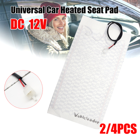 2x/4x12V Universal Car Heated Seat Covers Pad Carbon Fiber Heated Auto Car Seat Heating Pad Winter Warmer Heater Mat  48cmx28cm ► Photo 1/5