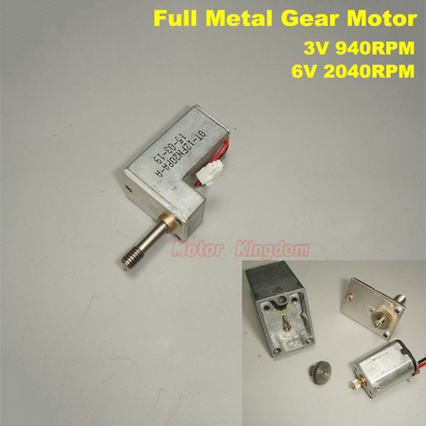 DC 3V-6V 5V 1680RPM Micro Full Metal Gear Motor Square Reduction Gearbox Reducer Electric Motor DIY Robot Car ► Photo 1/5