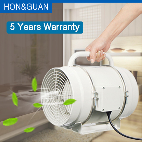 Hon&Guan 8 inch 200mm inline Duct Fan Portable Mixed Flow Extractor Fan with Handle Air Extractor Exhaust Ventilator 110V 220V ► Photo 1/6